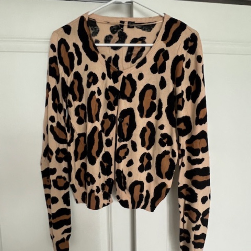 H&M Leopard Cardigan - Size 6
